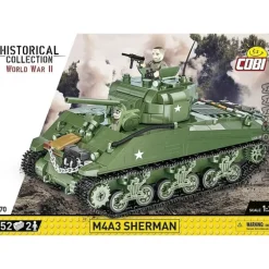 Airplane Model*Cobi 2570 1:28 M4A3 Sherman - Miniature Marvels: Airplane Models & Painted Dice