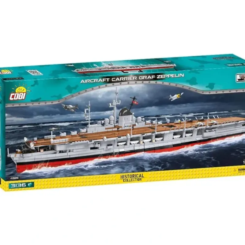 Airplane Model*COBI 4826 Aircraft Carrier Graf Zeppelin - Miniature Marvels: Airplane Models & Painted Dice