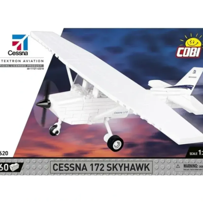 Airplane Model*Cobi 26620 Cessna 172 Skyhawk-White - Miniature Marvels: Airplane Models & Painted Dice
