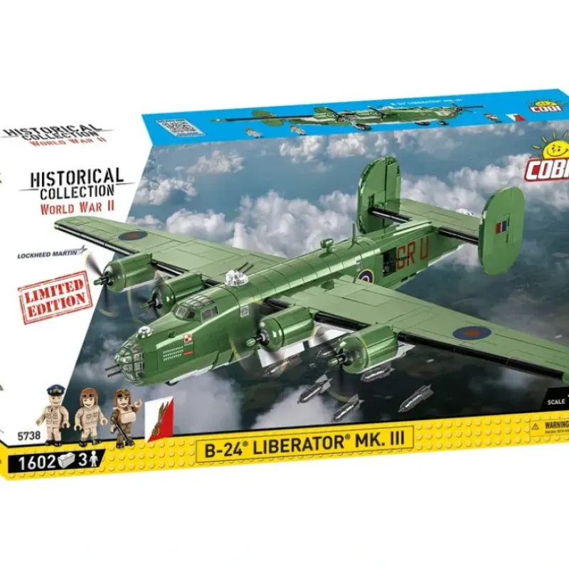 Airplane Model*Cobi 5738 Consolidated B-24 Liberator Mk.III (Limited Edition) - Miniature Marvels: Airplane Models & Painted Dice