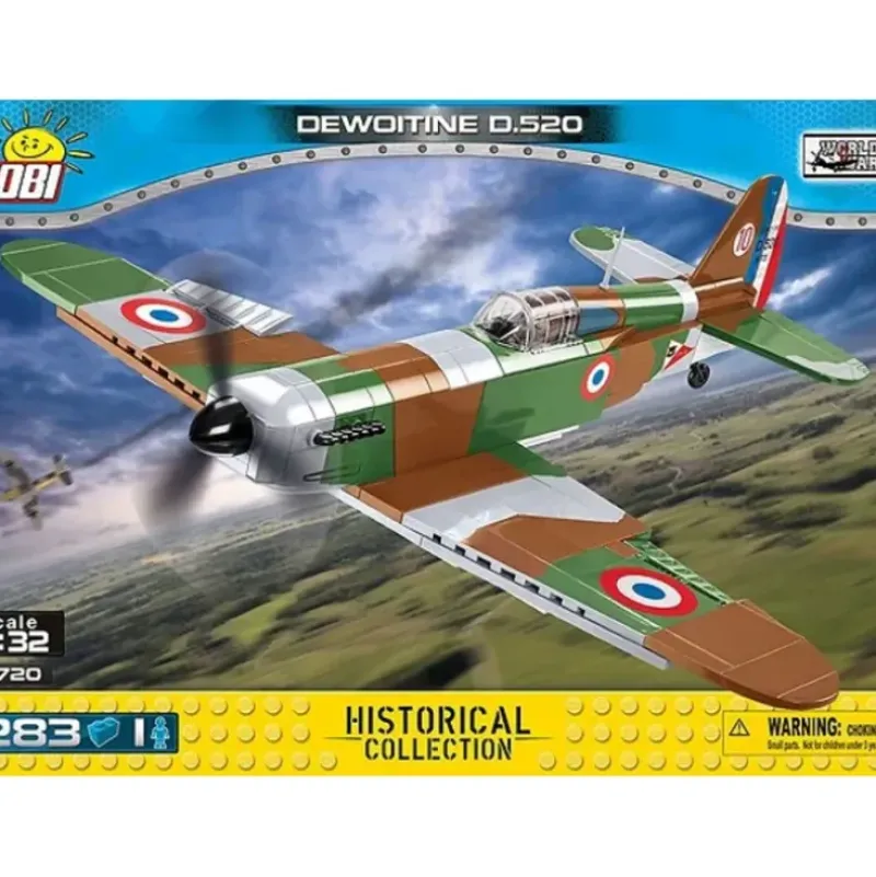 Airplane Model*COBI 5720 Dewoitine D.520 - Miniature Marvels: Airplane Models & Painted Dice