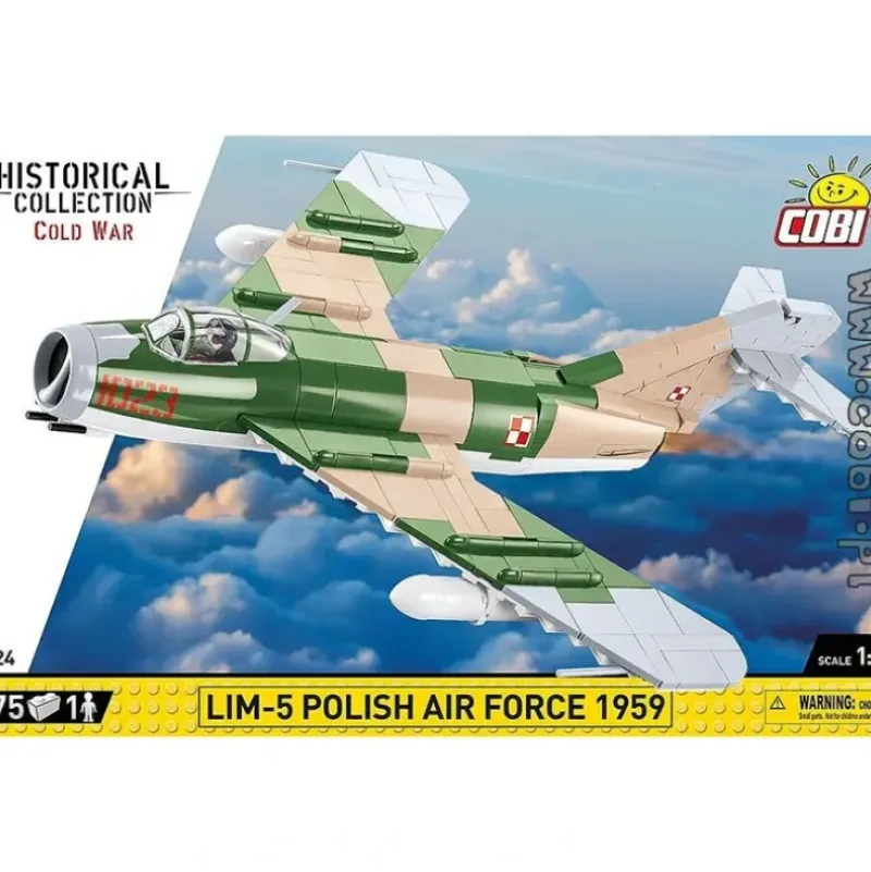 Airplane Model*COBI 5824 LIM-5 Polish Air Force 1959 - Miniature Marvels: Airplane Models & Painted Dice
