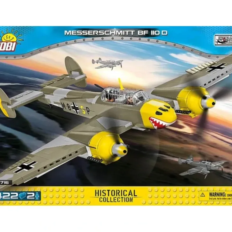 Airplane Model*COBI 5716 Messerschmitt BF 110D - Miniature Marvels: Airplane Models & Painted Dice