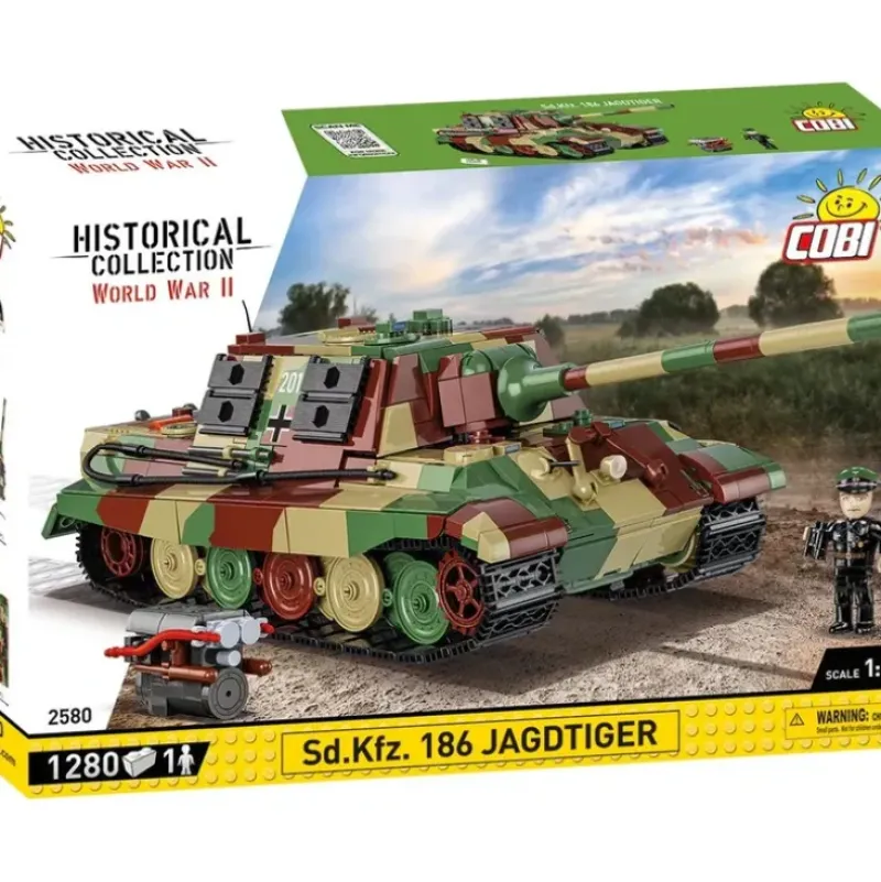 Airplane Model*Cobi 2580 Sd.Kfz. 186 Jagdtiger - Miniature Marvels: Airplane Models & Painted Dice