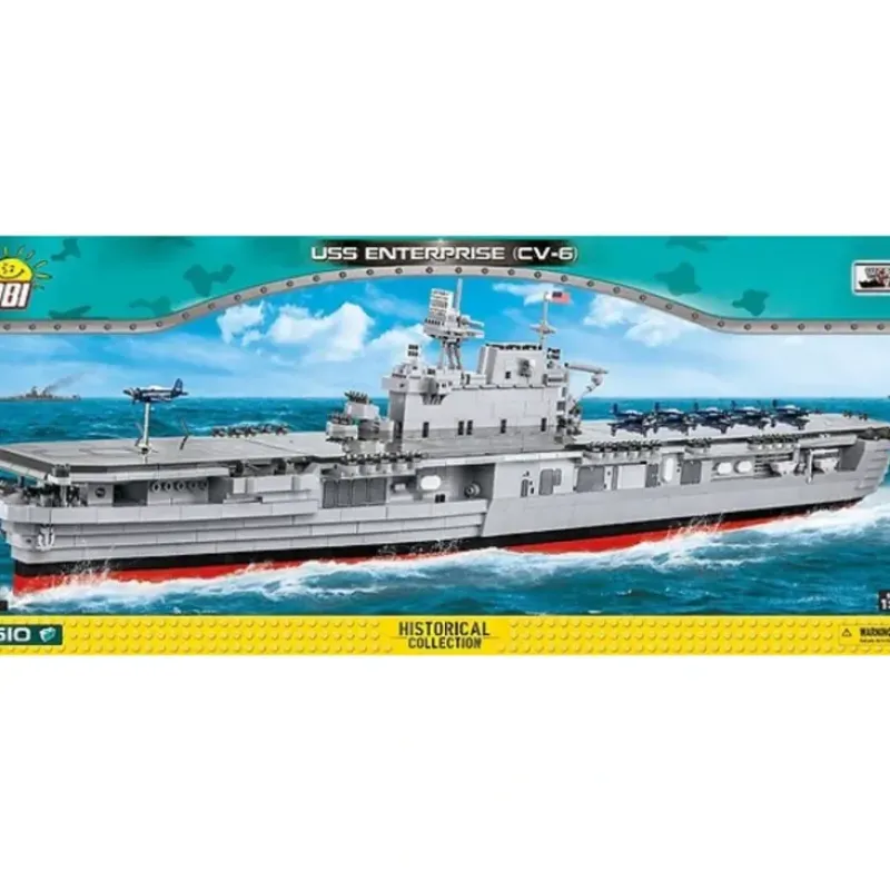 Airplane Model*COBI 4815 USS Enterprise (CV-6) - Miniature Marvels: Airplane Models & Painted Dice