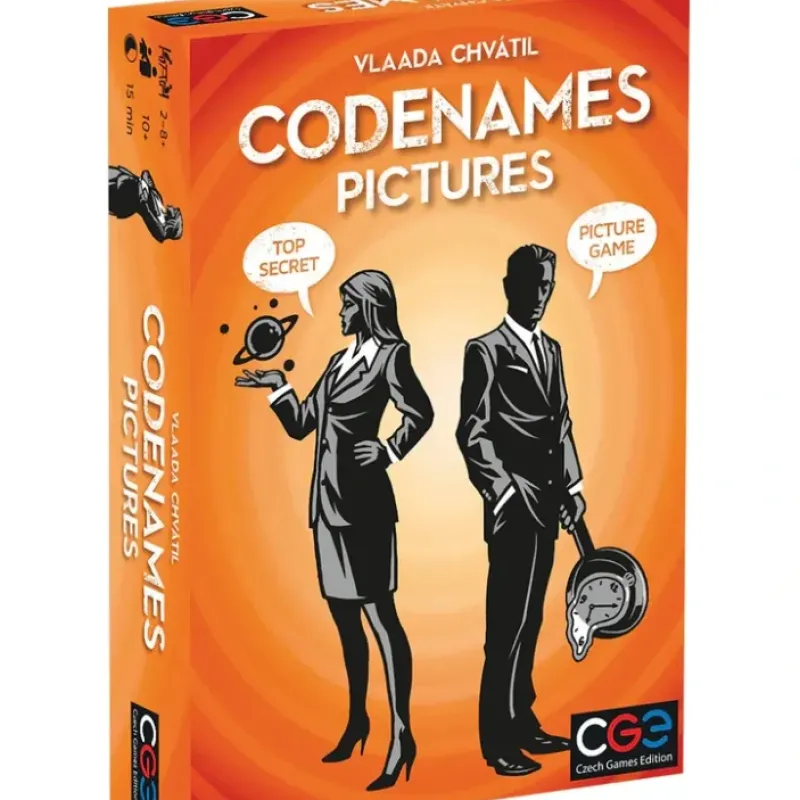 Board Game<Codenames: Pictures CGE 00036 - Miniature Marvels: Airplane Models & Painted Dice