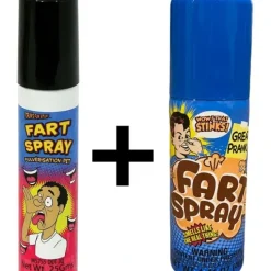 Egpull<Combo Set of 2 Fart Spray Cans - Gag Prank Joke Set - Miniature Marvels: Airplane Models & Painted Dice