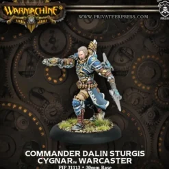 Miniature<Commander Dalin Sturgis: Cygnar - Warcaster PIP 31113 - Miniature Marvels: Airplane Models & Painted Dice