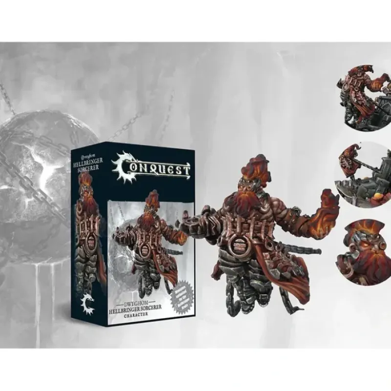 Miniature<Conquest, Dweghom - Hellbringer Sorcerer (PBW7344) LTG CONQ-13901 - Miniature Marvels: Airplane Models & Painted Dice