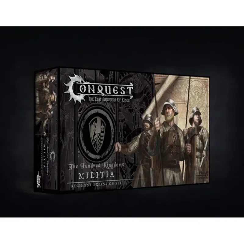 Miniature<Conquest, Hundred Kingdoms - Militia (PBW2225) LTG CONQ-10535 - Miniature Marvels: Airplane Models & Painted Dice