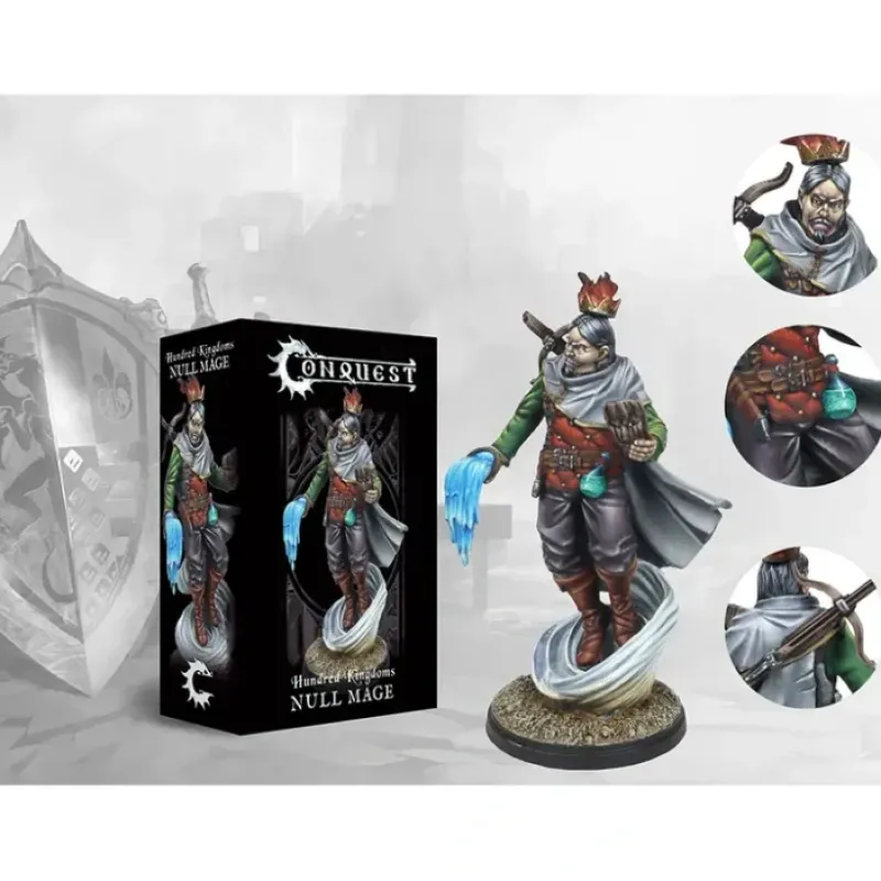 Miniature<Conquest, Hundred Kingdoms - Null Mage (PBW7229) LTG CONQ-12393 - Miniature Marvels: Airplane Models & Painted Dice