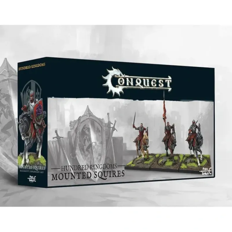 Miniature<Conquest, Hundred Kingdoms - Mounted Squires (PBW2231) LTG CONQ-12744 - Miniature Marvels: Airplane Models & Painted Dice