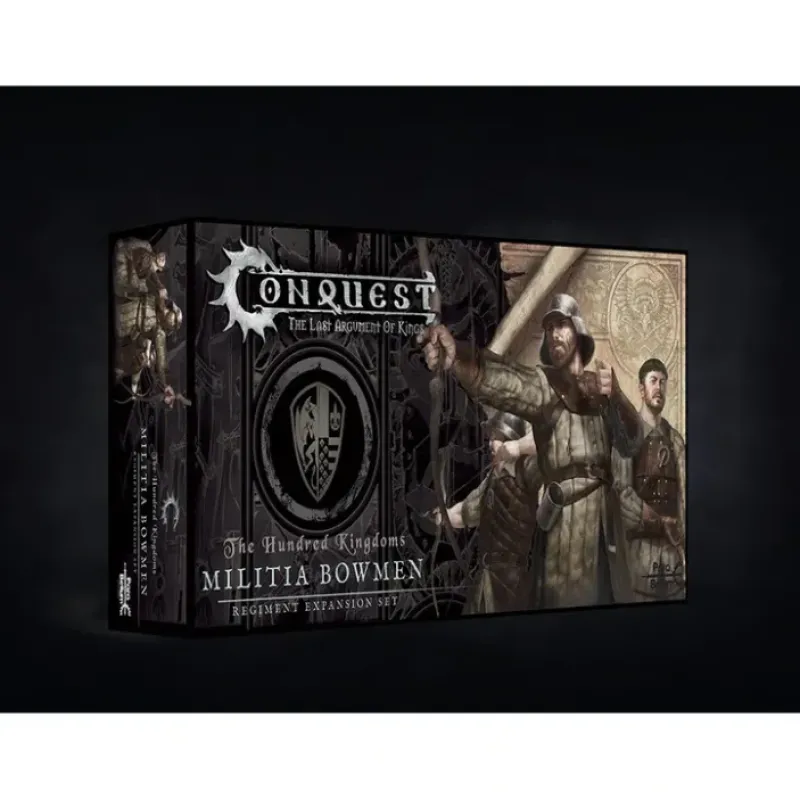 Miniature<Conquest, Hundred Kingdoms - Militia Bowmen (PBW2226) LTG CONQ-10559 - Miniature Marvels: Airplane Models & Painted Dice