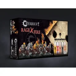 Miniature<Conquest, Rage X Fire Paint Set, Collab with Warcolours (PBW8968) LTG CONQ-12539 - Miniature Marvels: Airplane Models & Painted Dice
