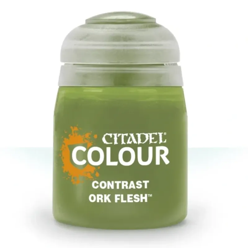 Paint<CONTRAST: ORK FLESH (18ML) - Miniature Marvels: Airplane Models & Painted Dice