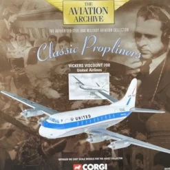 Airplane Model*Corgi AA30502 1:144 Vickers Viscount 700 United Airlines - Miniature Marvels: Airplane Models & Painted Dice