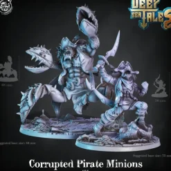 Miniature<Corrupted Pirate Minions - Miniature Marvels: Airplane Models & Painted Dice