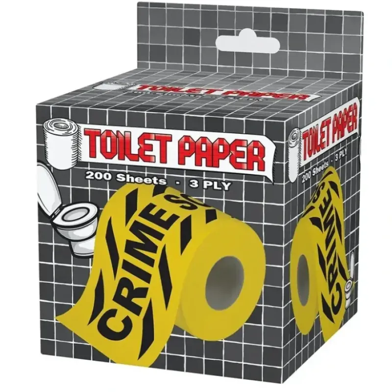 Egpull<CRIME SCENE Bathroom Toilet Paper Roll - Funny GaG Prank Joke Novelty 200 Sheets - Miniature Marvels: Airplane Models & Painted Dice