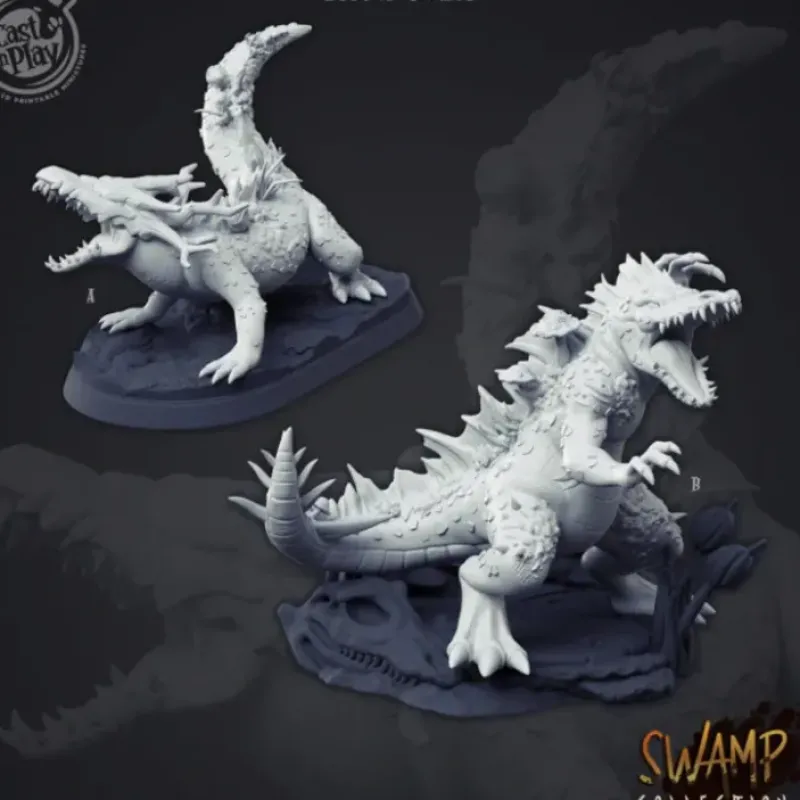 Miniature<Crocodiles - Miniature Marvels: Airplane Models & Painted Dice