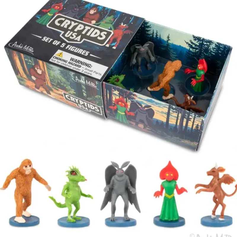Egpull<Cryptids USA - Bigfoot Monster Mini Assorted Figurine Toy Set - Archie McPhee - Miniature Marvels: Airplane Models & Painted Dice