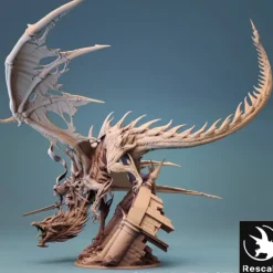 Miniature<Cursed Dragon - Miniature Marvels: Airplane Models & Painted Dice