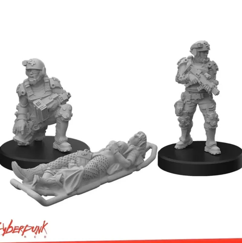 Shop All*Cyberpunk RED Miniatures: Trauma Team A - MFC 33012 - Miniature Marvels: Airplane Models & Painted Dice
