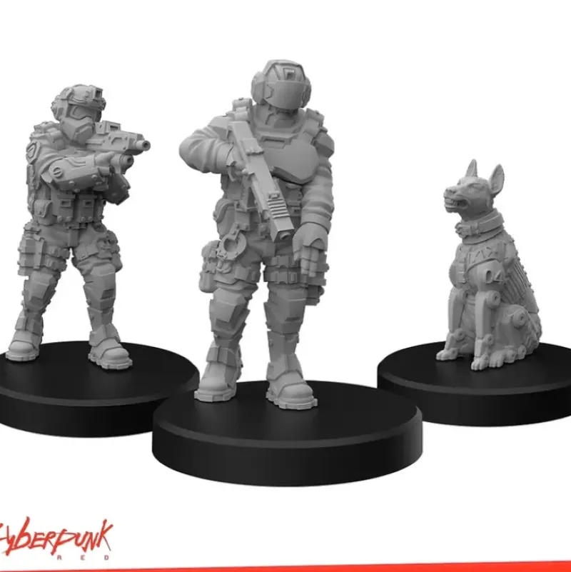 Shop All*Cyberpunk RED Miniatures: Lawmen B - MFC 33006 - Miniature Marvels: Airplane Models & Painted Dice