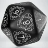 Dice<D20 Level Counter Black & White Die (1) QWS 20LEV05 - Miniature Marvels: Airplane Models & Painted Dice