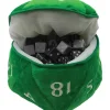 Accessories<D20 Plush Dice Bag - Green - Miniature Marvels: Airplane Models & Painted Dice
