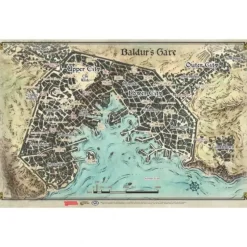 Shop All*D&D: Baldur's Gate DiA: Baldur's Gate Map - Miniature Marvels: Airplane Models & Painted Dice