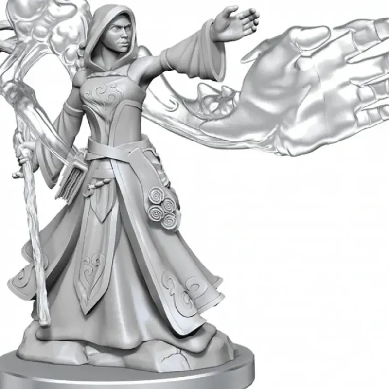 Miniature<D&D Frameworks: W01 - Elf Wizard Female WZK 75023 - Miniature Marvels: Airplane Models & Painted Dice