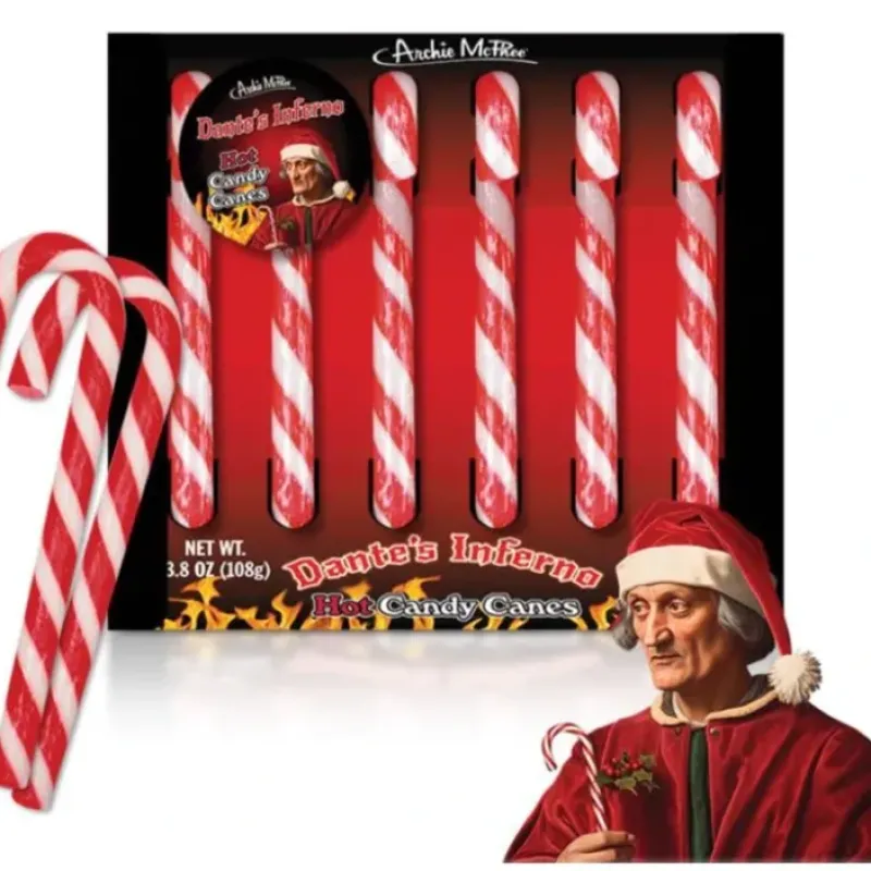 Egpull<Dante's Inferno Spicy Hot Candy Canes Christmas Holiday Fun Gag - Archie McPhee - Miniature Marvels: Airplane Models & Painted Dice