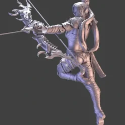 Miniature<Dark Elf, Battle Armor - Miniature Marvels: Airplane Models & Painted Dice