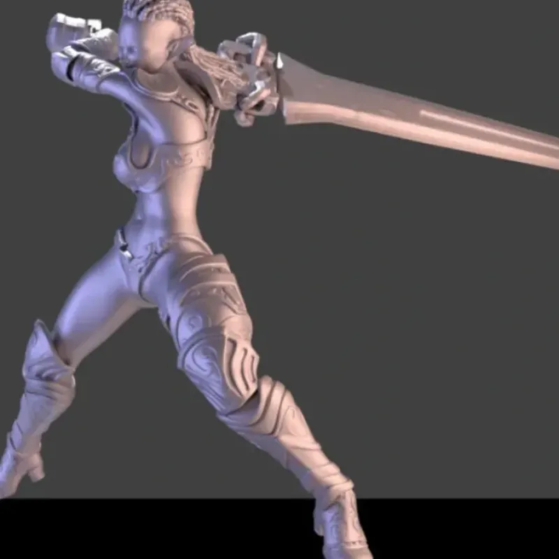 Miniature<Dark Elf, Great sword - Miniature Marvels: Airplane Models & Painted Dice