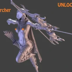 Miniature<Dark Elf, Stealth Topless - Miniature Marvels: Airplane Models & Painted Dice