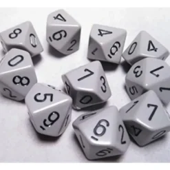 Dice<Dark Grey with Black: Opaque d10 Dice Set (10's) CHX 26210 - Miniature Marvels: Airplane Models & Painted Dice