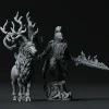 Miniature<Dark Knight With Stag - Miniature Marvels: Airplane Models & Painted Dice