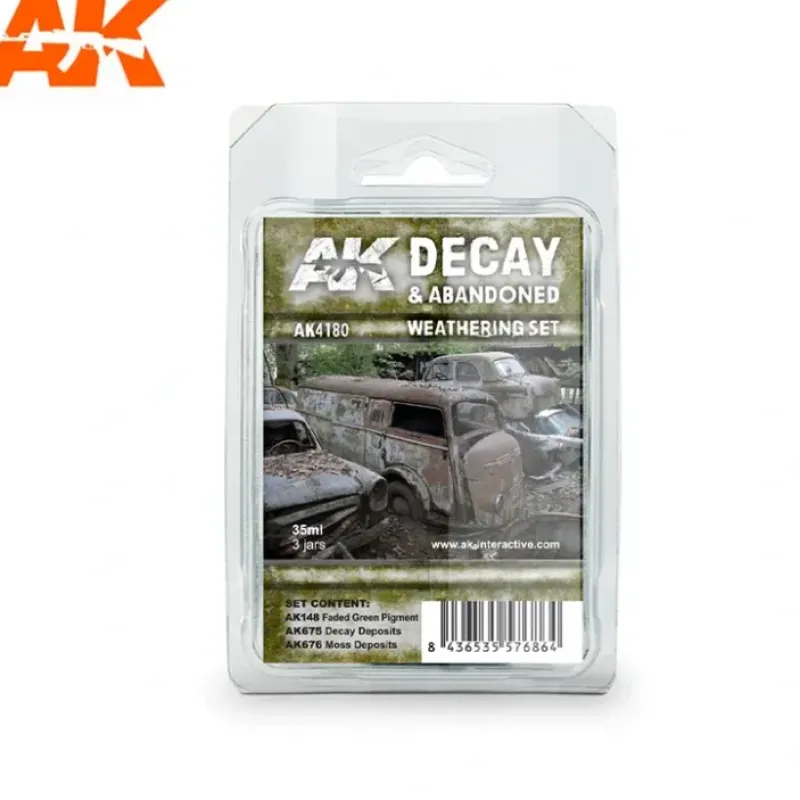 Paint<Decay & Abandoned Weathering Set LTG AK-4180 - Miniature Marvels: Airplane Models & Painted Dice