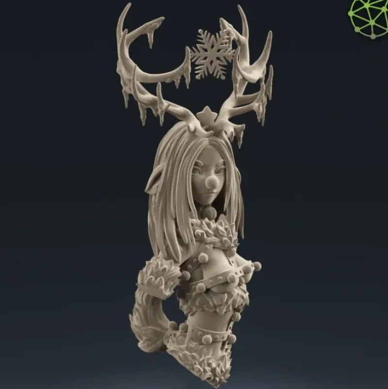 Shop All*Delilah Christmas Bust - Miniature Marvels: Airplane Models & Painted Dice