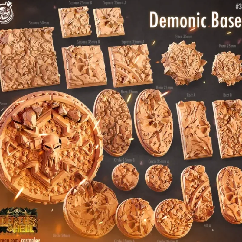 Shop All*Demon Bases - Miniature Marvels: Airplane Models & Painted Dice