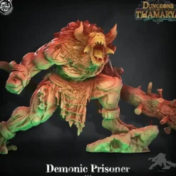Miniature<Demonic Prisoner - Miniature Marvels: Airplane Models & Painted Dice
