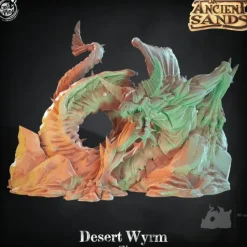 Miniature<Desert Wyrm - Miniature Marvels: Airplane Models & Painted Dice