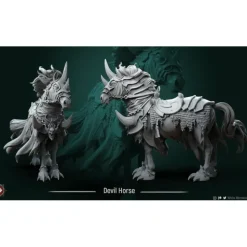 Miniature<Devil Horse - Miniature Marvels: Airplane Models & Painted Dice
