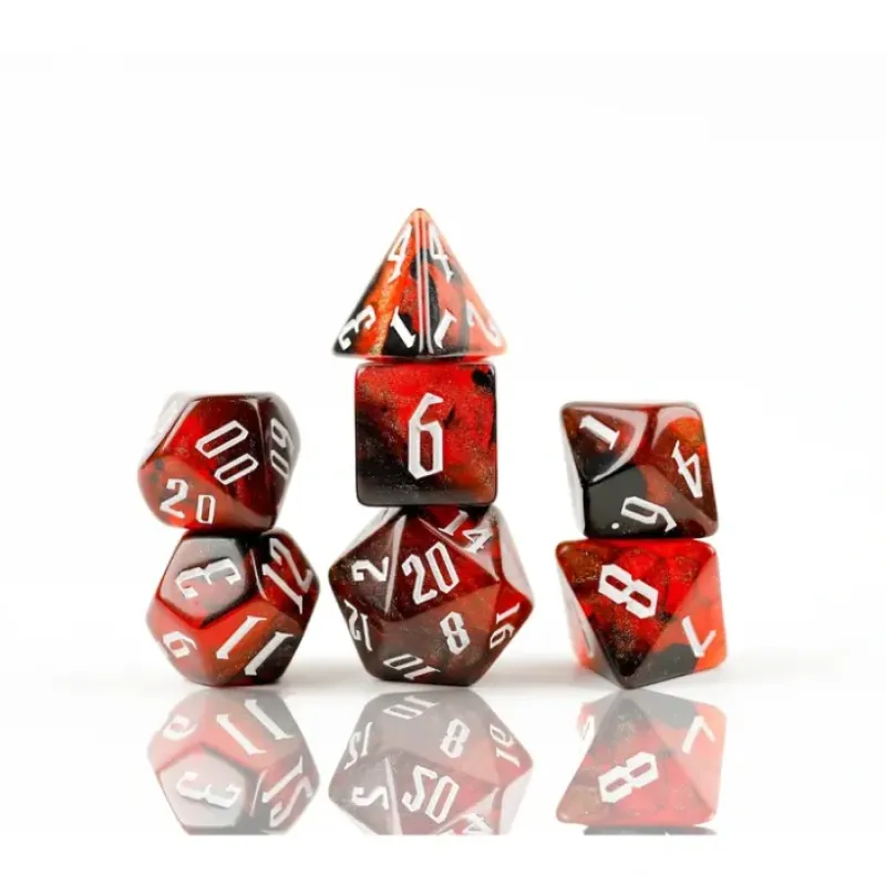 Dice<Dice Set: Cherry Nebula SDZ 0013-03 - Miniature Marvels: Airplane Models & Painted Dice