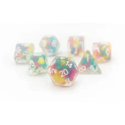 Dice<Dice Set: Lucky Charm Glowworm SDZ 0006-05 - Miniature Marvels: Airplane Models & Painted Dice