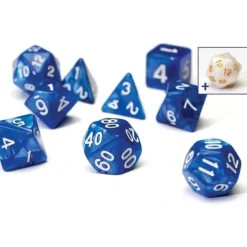 Dice<Dice Set: Pearl Blue Acrylic SDZ 0001-03 - Miniature Marvels: Airplane Models & Painted Dice