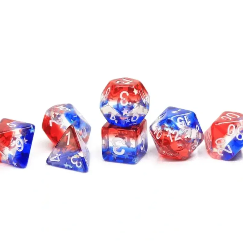 Dice<Dice Set: Star Spangled Banner SDZ 0005-05 - Miniature Marvels: Airplane Models & Painted Dice