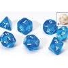 Dice<Dice Set: Translucent Blue Resin SDZ 0001-07 - Miniature Marvels: Airplane Models & Painted Dice