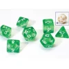 Dice<Dice Set: Translucent Green Resin SDZ 0001-06 - Miniature Marvels: Airplane Models & Painted Dice