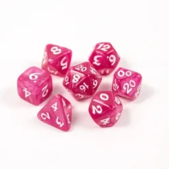 Shop All*Die Hard Dice - Elessia Pink with White - Miniature Marvels: Airplane Models & Painted Dice